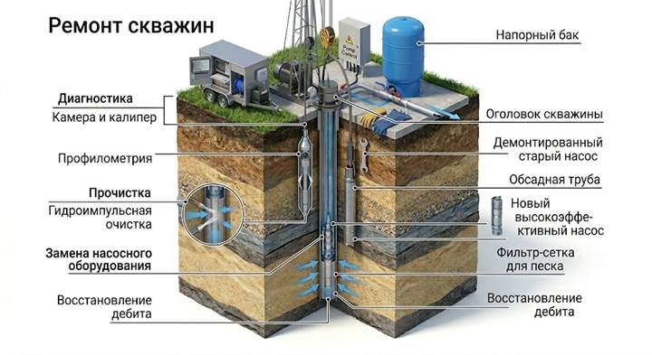 Ремонт скважин в Братске